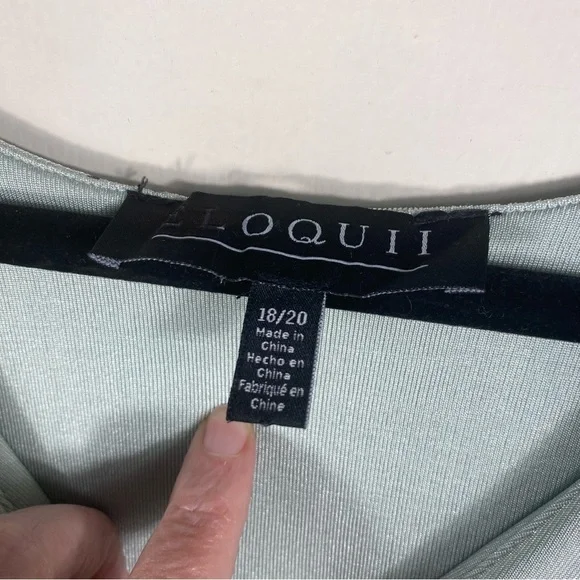 Eloquii  Mint Green Layered top with draped bodice. Sz 18/20 - Picture 7 of 7